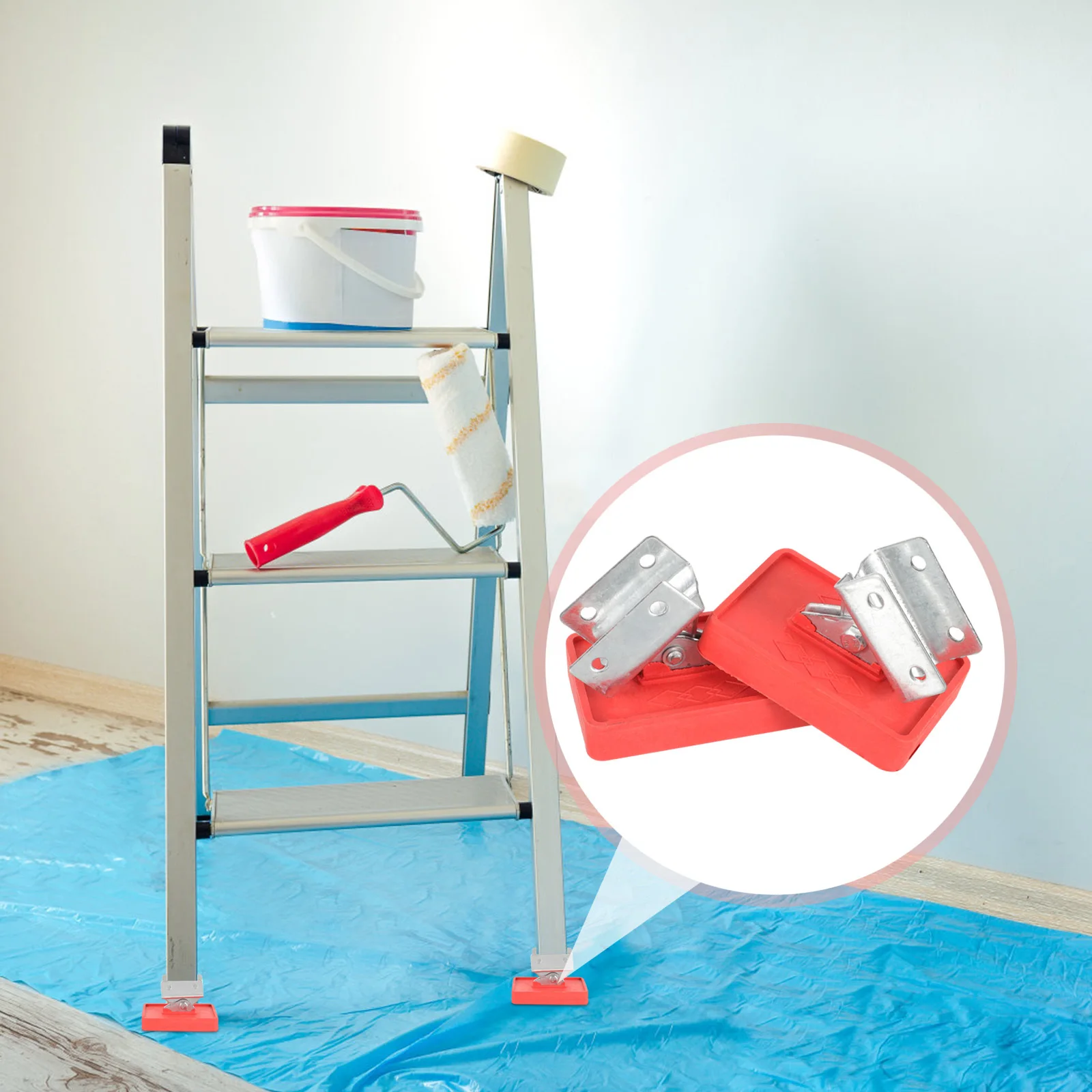 Coussinets de pied d'échelle, 2 pièces, Extension de stabilisateur, remplacement de jambes d'échelle antidérapantes en caoutchouc, couvertures de sécurité pour aluminium industriel