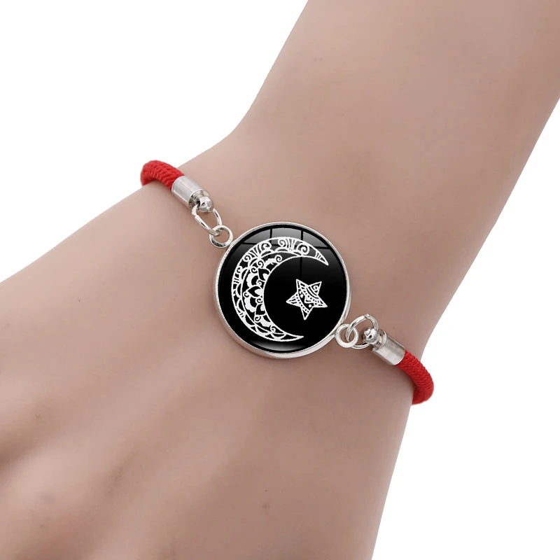 2pcs/Set Luminous Couple Sun Moon Bracelet For Women Men Adjustable Woven Rope Charm Friendship Girlfriend Party Jewelry Gifts