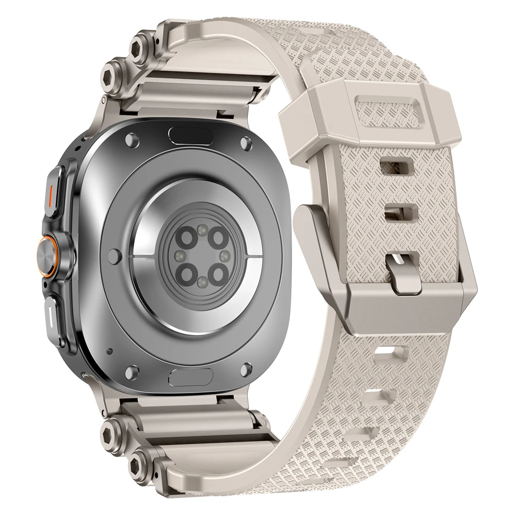 حزام لساعة سامسونج جالاكسي 7 الترا ديستني جير، موصل معدني دوار لتخفيف الضغط، حزام ساعة سيليكون