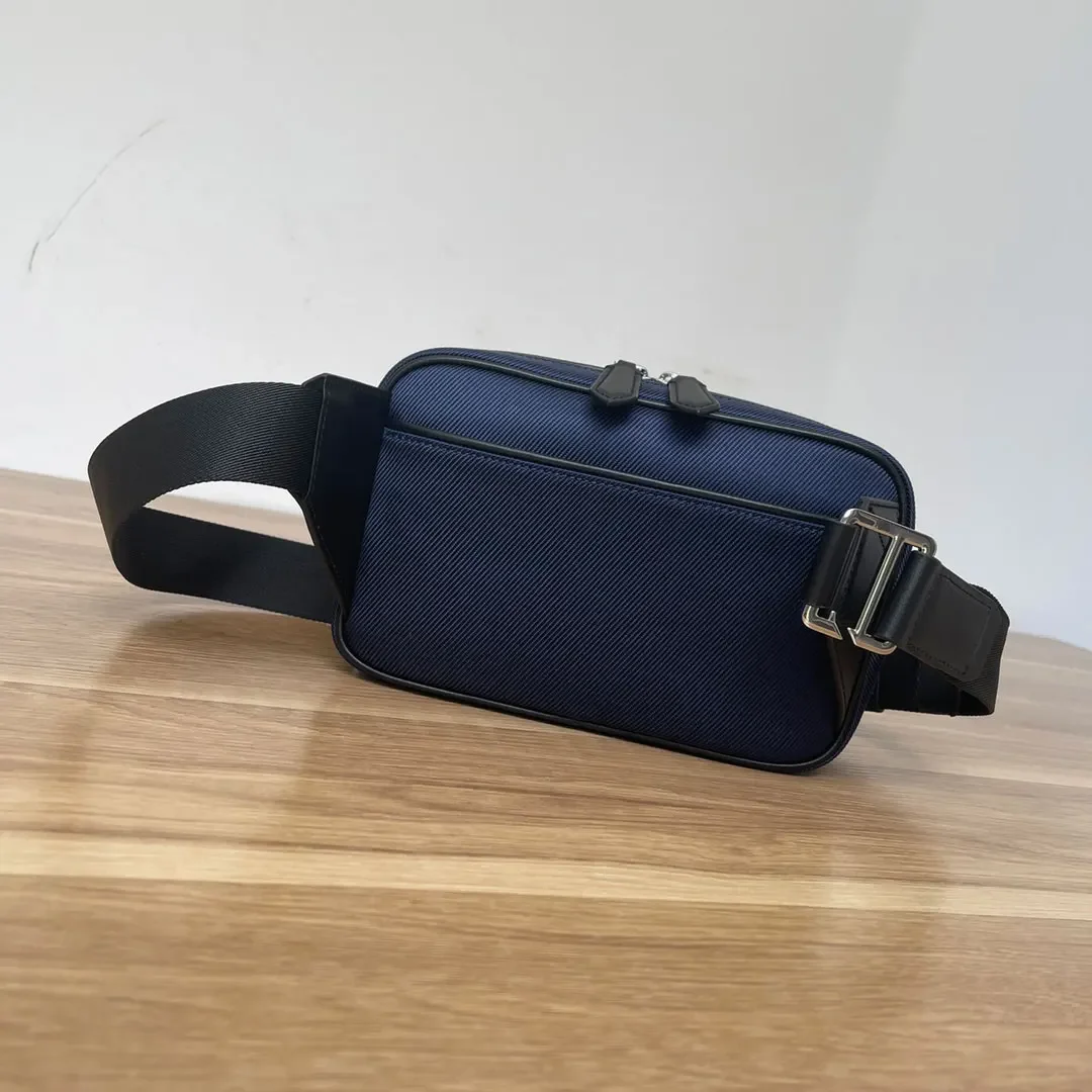 Bolsa de pulso quadrada de luxo para celular masculina, bolsa casual masculina, design de contraste de cor listrada, grande capacidade, moda