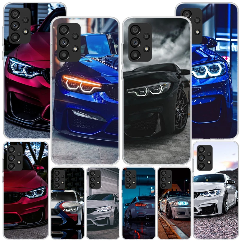 Blue Red Car for B-Bmw Phone Case For Samsung Galaxy A15 A14 A13 A12 A55 A54 A53 A52 A35 A34 A33 A32 A25 A24 A23 A22 A05S A04S A