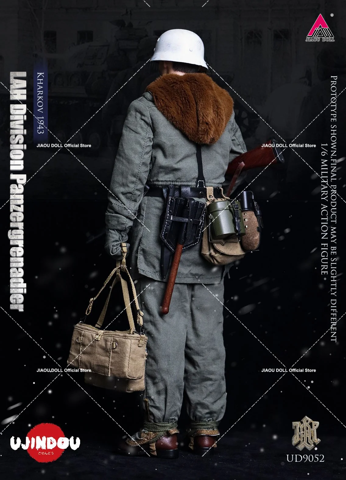 2025 Q3 UJINDOU UD9052 Skala 1/6 WWII Niemiecki Żołnierz Strażniczy Granadier Pełny Zestaw 12'' Figurka Akcji Męski Model do Kolekcji