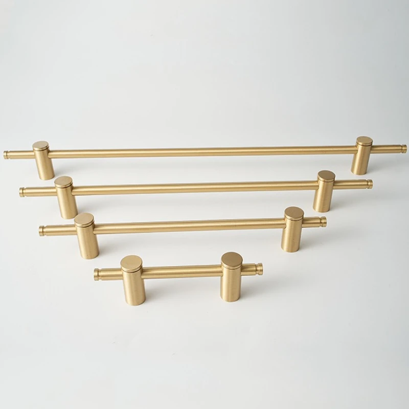 Wardrobe Kitchen Cupboard Bedside Cabinet Locker Knob Gold Minimalism Long Brass Furniture Handles / Bathroom Furniture Handle