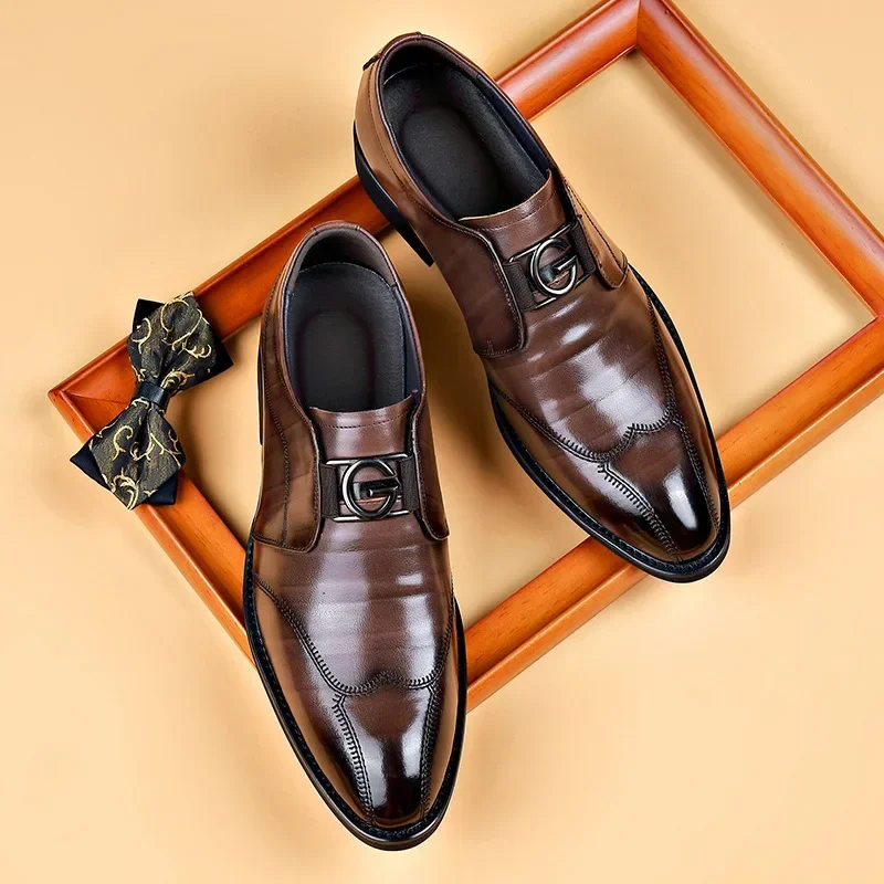 Dress Patent Leather Brogue for Male Formal Wedding Party Office Oxfords Business Moccasins Sapatos Para Hombre Zapatos Hombre