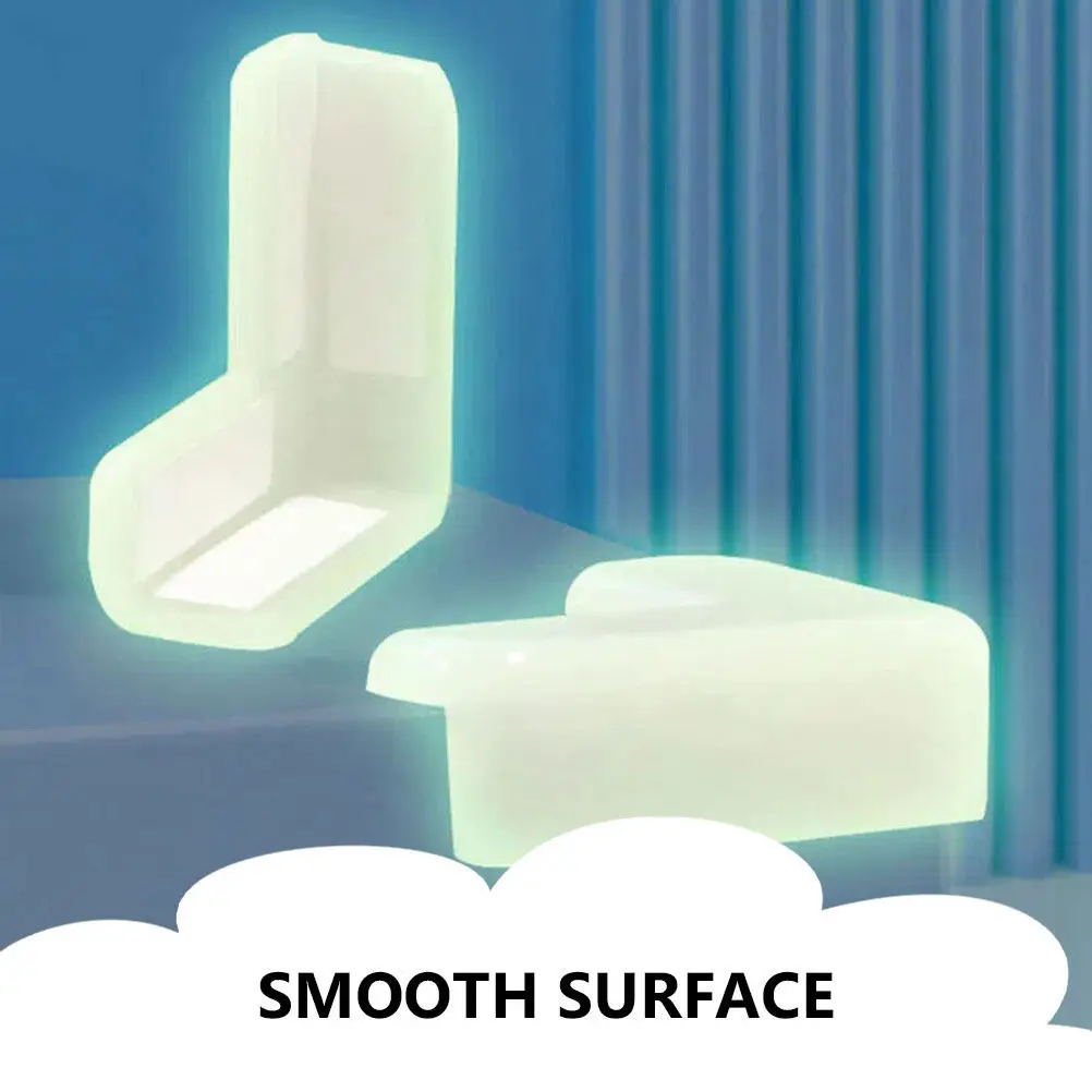 

12Pcs Night Glow Corner Guards L-Shaped Transparent Bumpers for Baby Safety Table Chair Edges Protection Furniture Study Desk