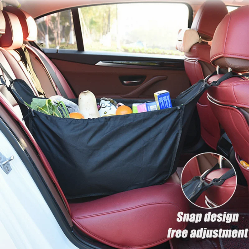 Stowing Tidying High Capacity Multifunction Car Rear Storage Bag Shopping Basket Car Accessories Interior Seat Back Bag Organize