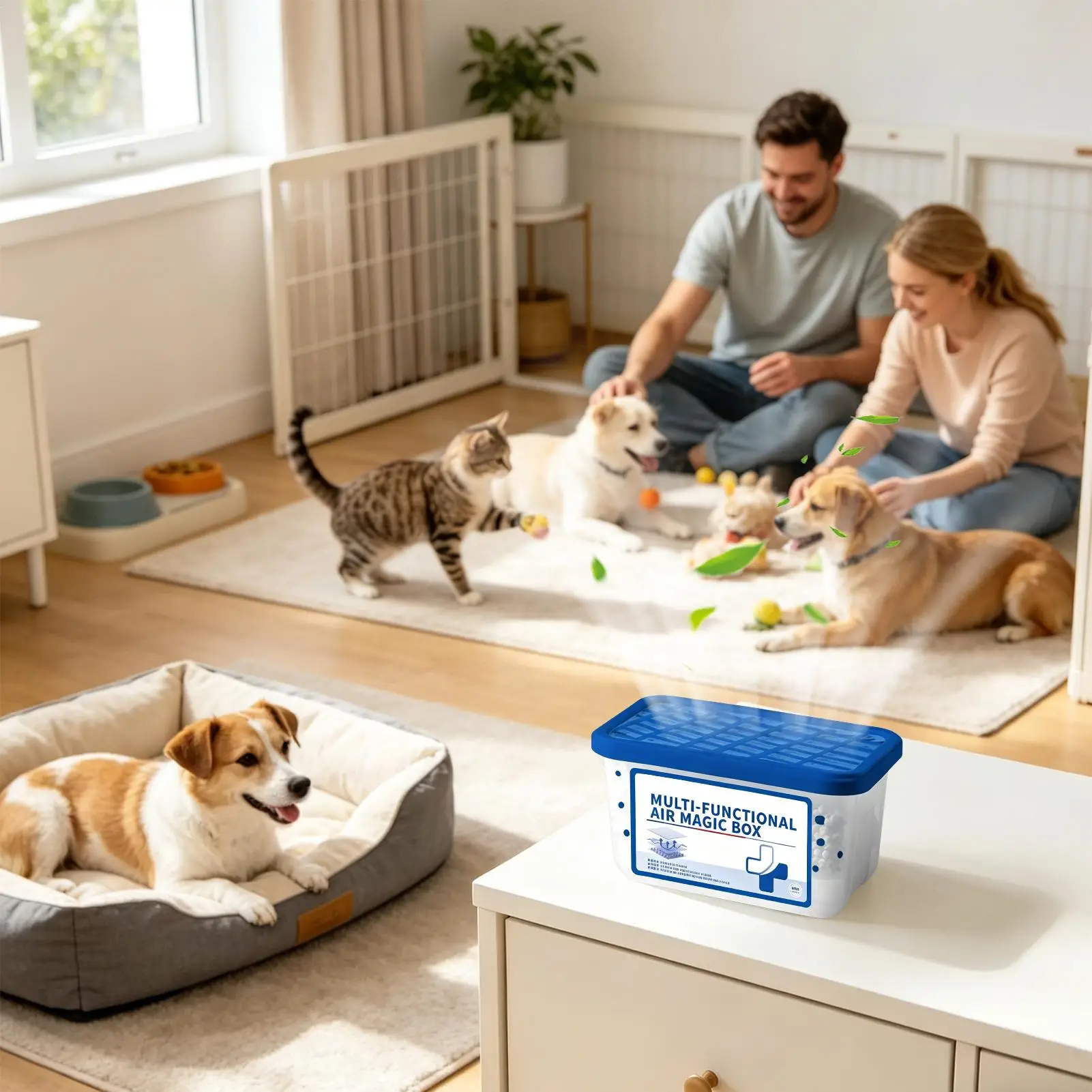 Dust Collector Box Automatic Remover Absorber Eliminator Dust Removing Air Purifier For Cat Bathroom Closet Basement Home Car