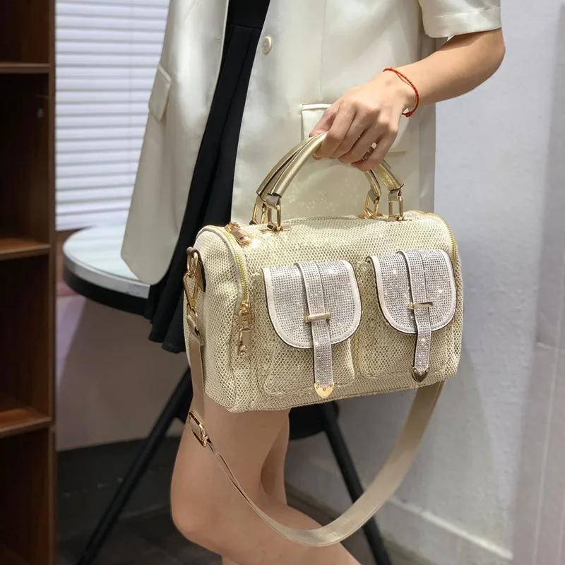 

Роскошные женские сумки высокого класса со стразами, модная сетчатая сумка-тоут большой вместимости, сумки с несколькими карманами, сумка через плечо с бриллиантами
