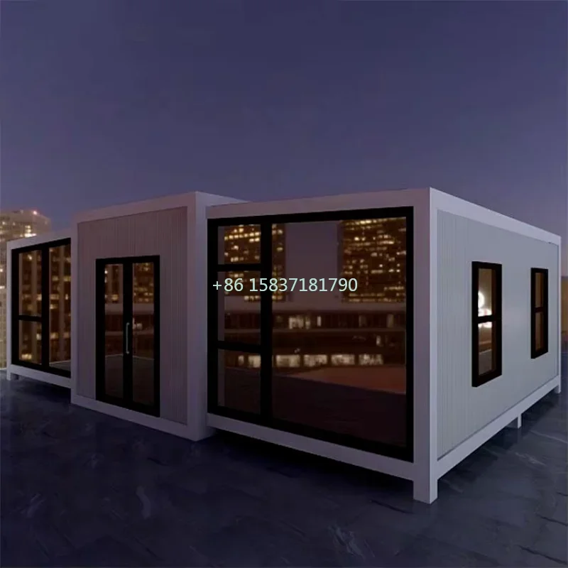 China Supply Folding House Australia Tiny Home Prefab Steel 2 Bedroom Expandable Container House Prefabricated Foldable House