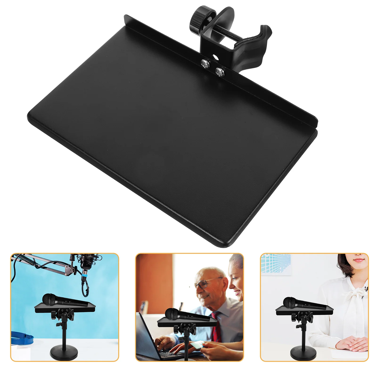 الهاتف ترايبود محول كارت الصوت صينية للبث المباشر حامل ميكروفون المشبك على رف جبل استوديو مكتب الاستخدام المنزلي #6