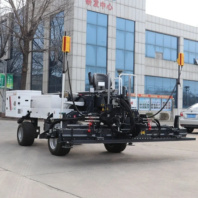 VANSE YZS2-4 Remote Control Concrete Laser Leveling Machine Hydraulic Paving Leveling Finishing Auger Telescopic Boom