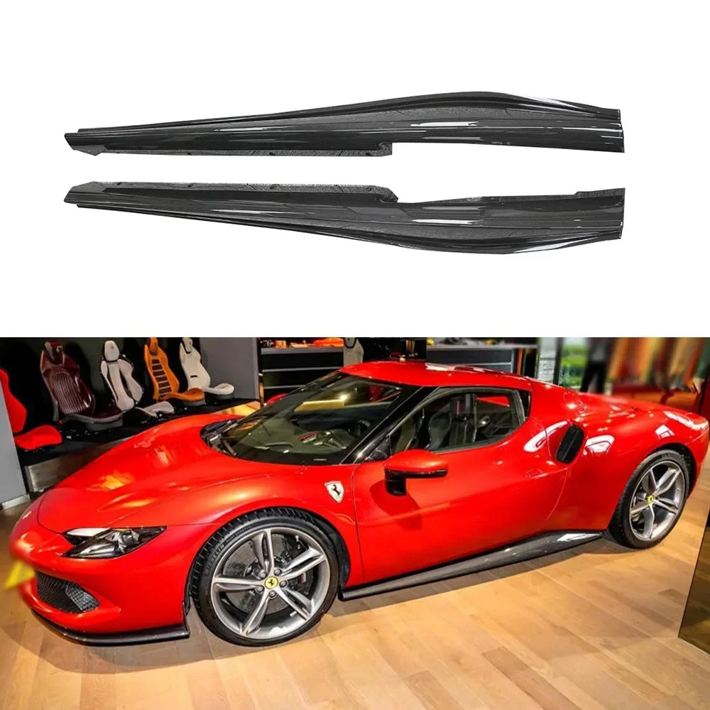 

New! For Ferrari 296 GTB OEM Dry Carbon Fiber Spoiler Rear Lip Diffuser Side Skirts Corner Car Accessories Body Kits Trim Wrap S