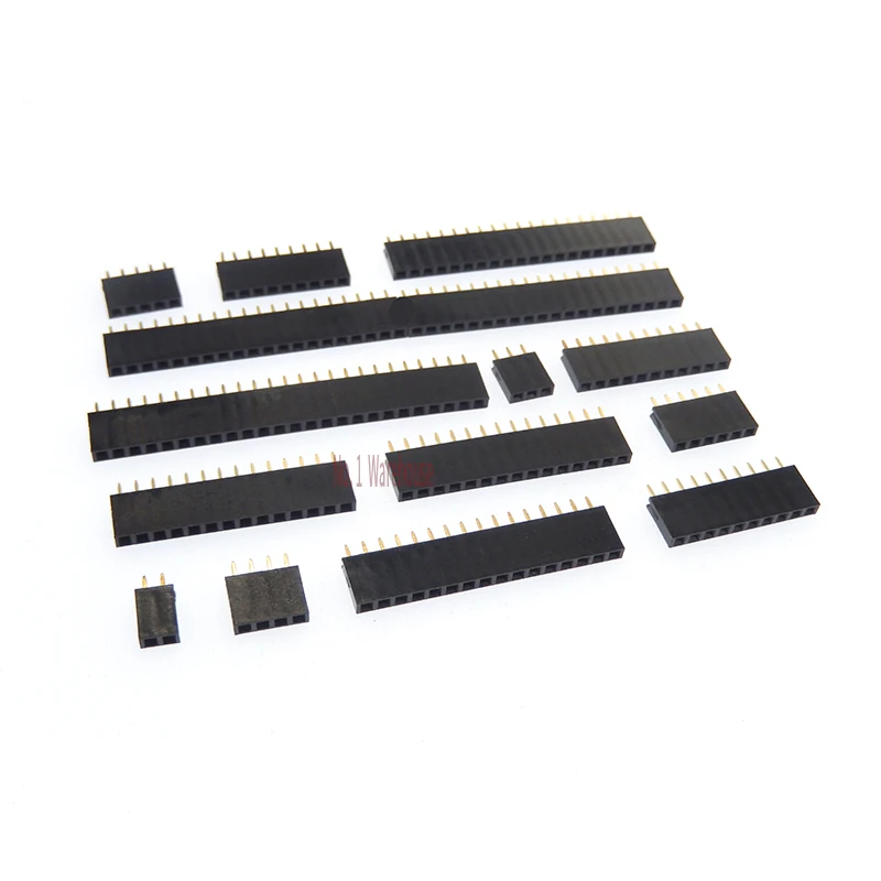 10PCS Single Row Pin Female Header Socket Pitch 2.54mm 1*2p 3p 4p 5p 6p 7p 8p 9p 10p 12p 14p 16p 18p 20p 22p 40p Pin