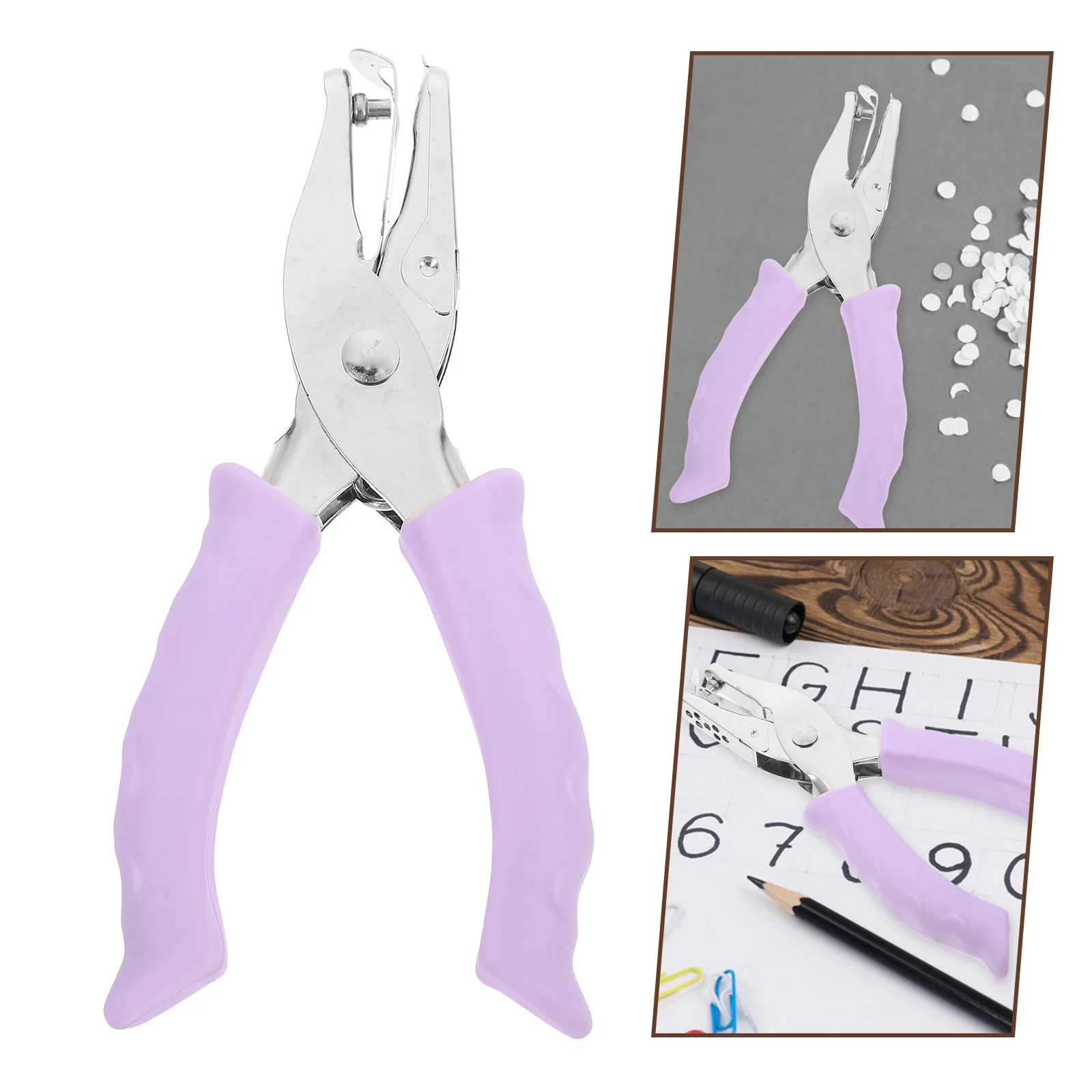 

Handheld Hole Puncher Portable Single Hole Punch Tool for Crafting and Office Use Small Round Paper Puncher for DIY Labels