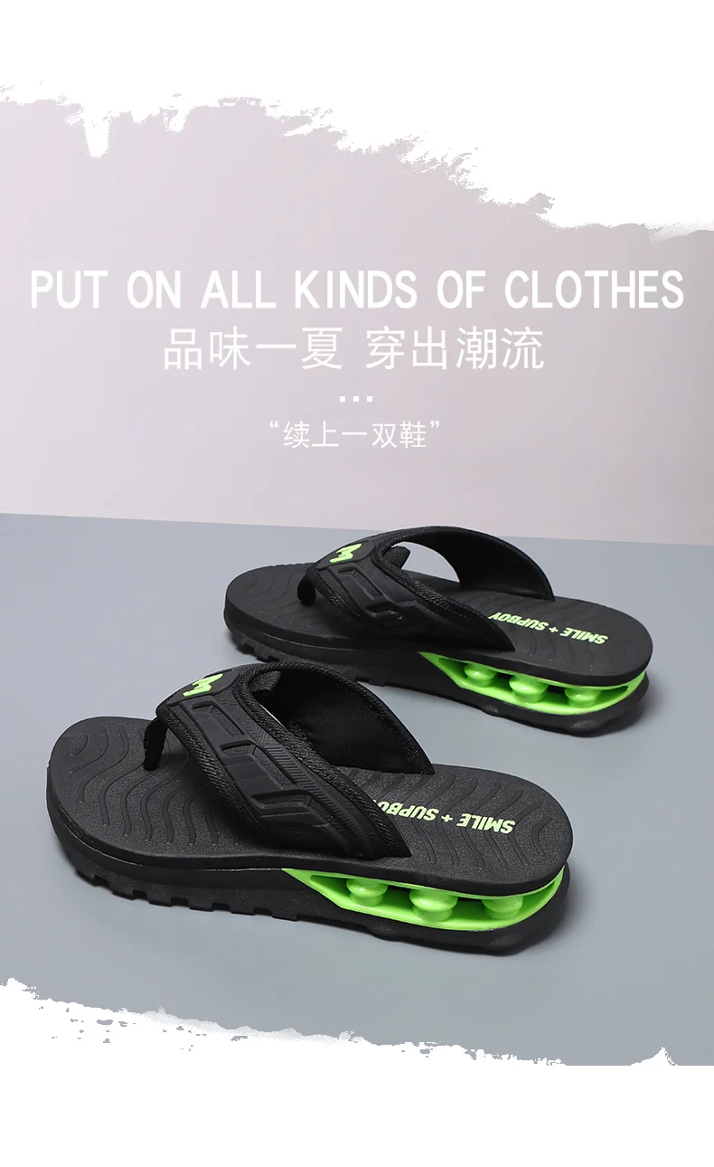 Beliebte Sommer-Mode Bequeme Flip-Flops mit Einzigartigen Sohlen, Stylische Indoor- und Outdoor-Trendige Herren-Flip-Flops – Detail 2