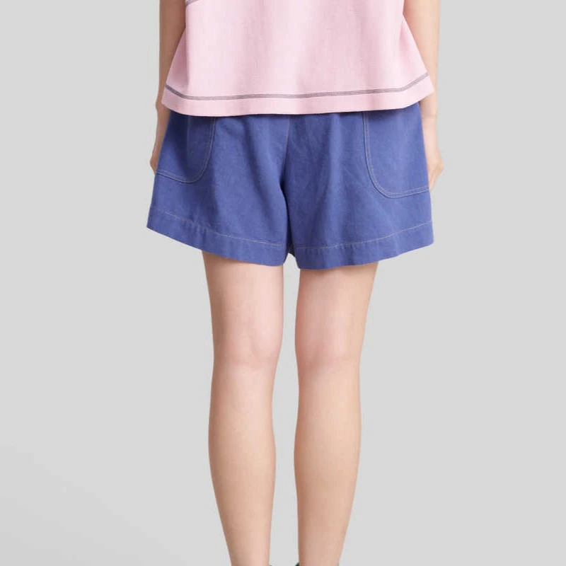 MOVEUP Cartoon Short Pants 2026 Autumn New Elastic Waist Zipper Pony Kitten Embroidered Pockets Casual Style Shorts 3ELC20127