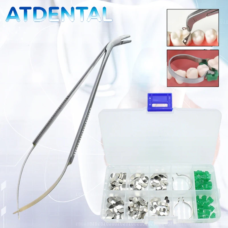 

Dental Sectional Matrix Placement Tweezer – Stainless Steel Dentist Filling Clamp Tool