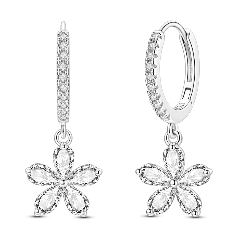 

Изящные серьги с цветами из серебра 925 пробы, белые, для женщин, ювелирные украшения на годовщину, изысканный подарок, для повседневной носки и вечеринок, модные