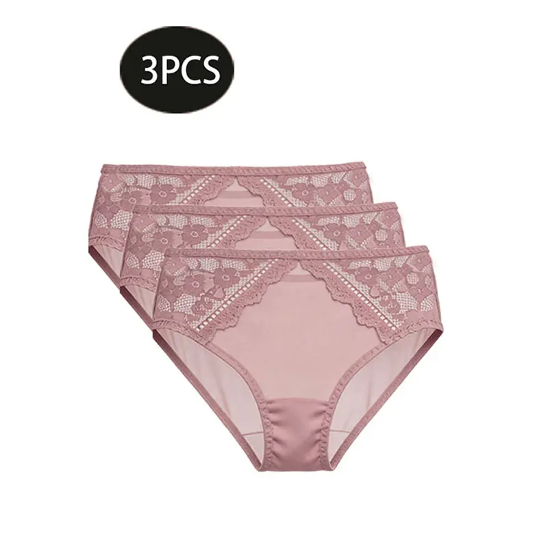 Sexy Underwear, Ultra-Thin Breathable Hollow Lace Underwear, Pure Cotton Crotch, Low-Waist Butt-Lifting Women's Briefs