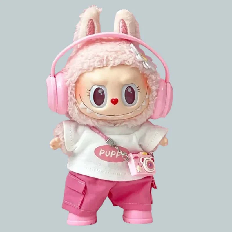 

Labubu Doll Clothes Tulle Skirt Set Stylish Outfit Replacement for 17cm Ropa Labubu Dolls Accessories