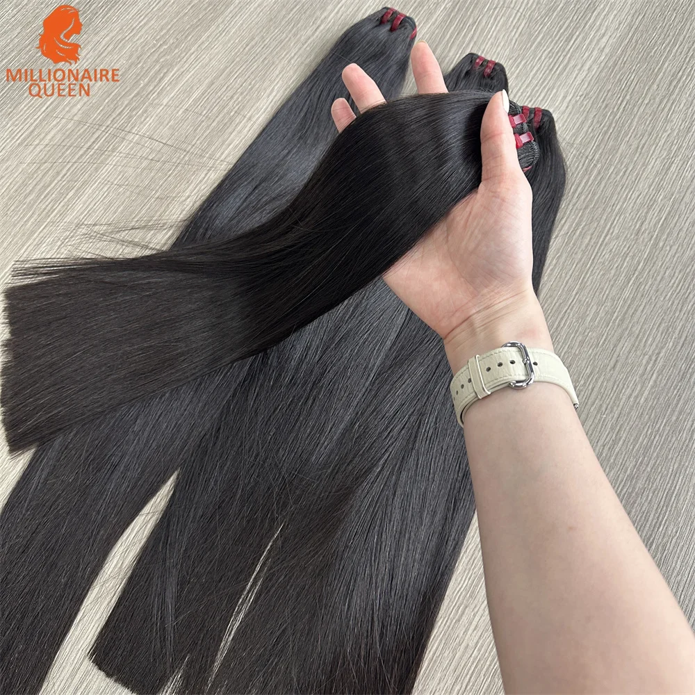 20A Super Double Drawn Virgin Straight Weaving Bundles Raw Human Hair Vietnamese Unprocessed Hair Extensions Millionaire Quee