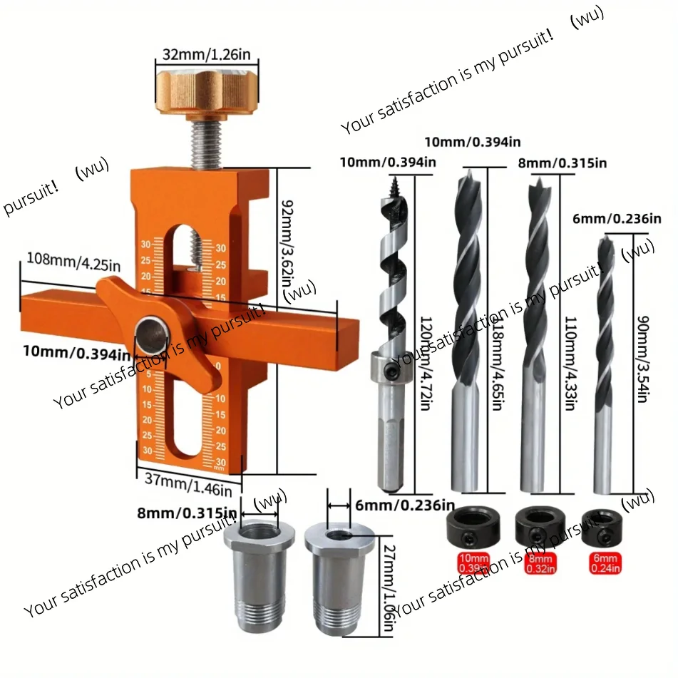 2 in 1, 6/8/10 mm springback punching mounting fixture for wardrobe door panel installation