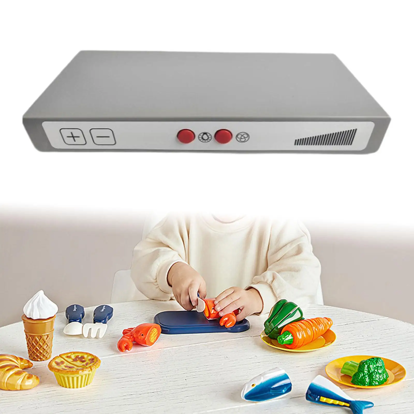 Hood Toy Realistic Electronic Appliance with Exhaust Fan Lighting Sound Effects Pretend Role Play Set suitable for indoor