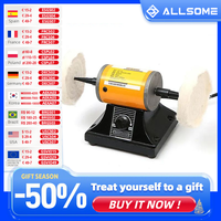 ALLSOME 220V 200W Adjustable Speed Mini Polishing Machine For Dental Jewelry Motor Lathe Bench Grinder Kit HT2945