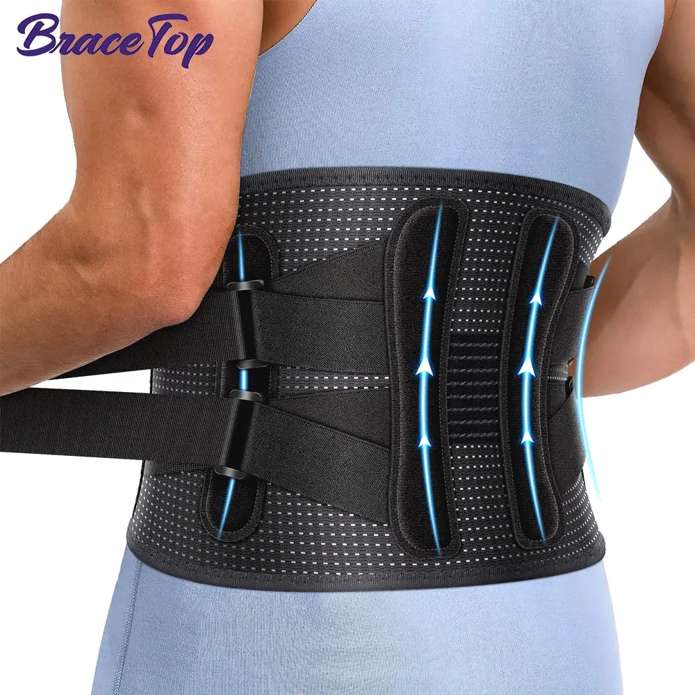 

Ортез для спины, облегчение боли в пояснице для тяжелых подъемов, противоскользящий поясничный поддерживающий пояс для ишиаса, сколиоза, грыжи диска