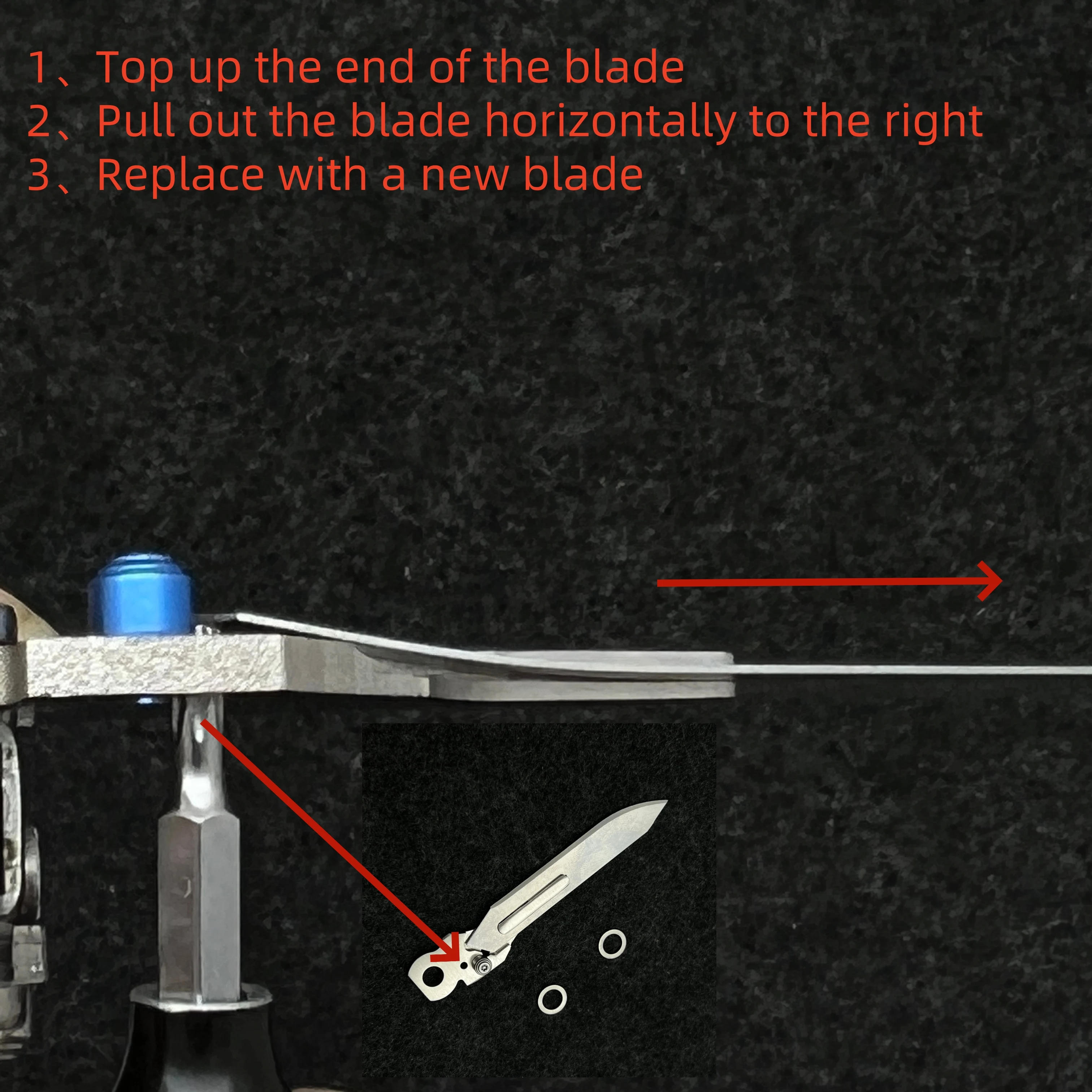 1 set For Leatherman TTI Wave Signal Scalpel Handle with Thumb Grip Easy Open Replace Main Knife Fit Surgical Blades No.60
