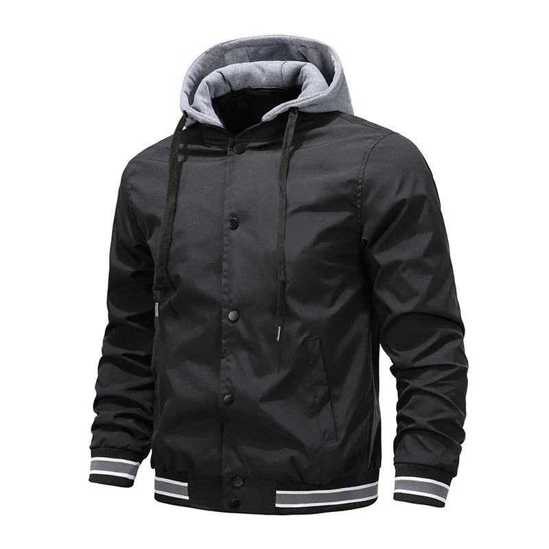 Spring Autumn Men's Hiking Jackets Fashion Men Ma-1 Pilot Bomber Coats Mens Climbing Sports Breathable Hooded Jackets Clothing
