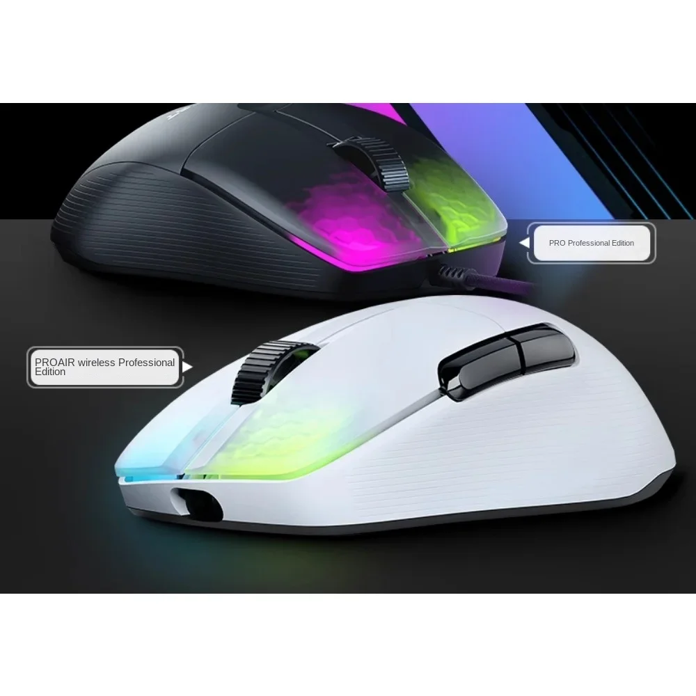 ROCCAT KONE PRO AIR Mouse 2.4G Wireless Pro Edition Tri-Mode Gaming Macros Pubg Gaming RGB Titan Switch Capas biônicas ópticas