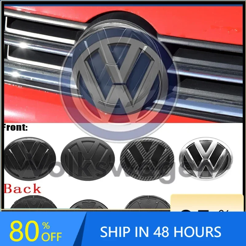 

Car Sticker For VOLKSWAGEN 2Pc Car Logo Emblem Hood Front And Rear Tail Mark Rear Badge Sticker Accessory For Volkswagen POLO 6