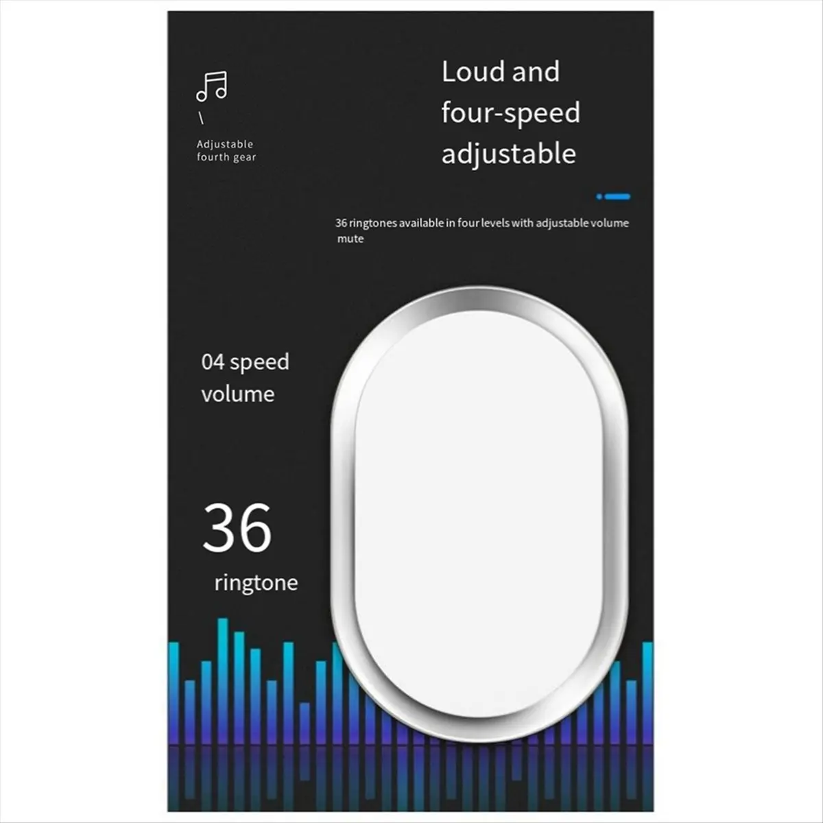 SWXF 300M Wireless Doorbell Home Waterproof Battery Powered Smart Home Door Bell Chime Kit White