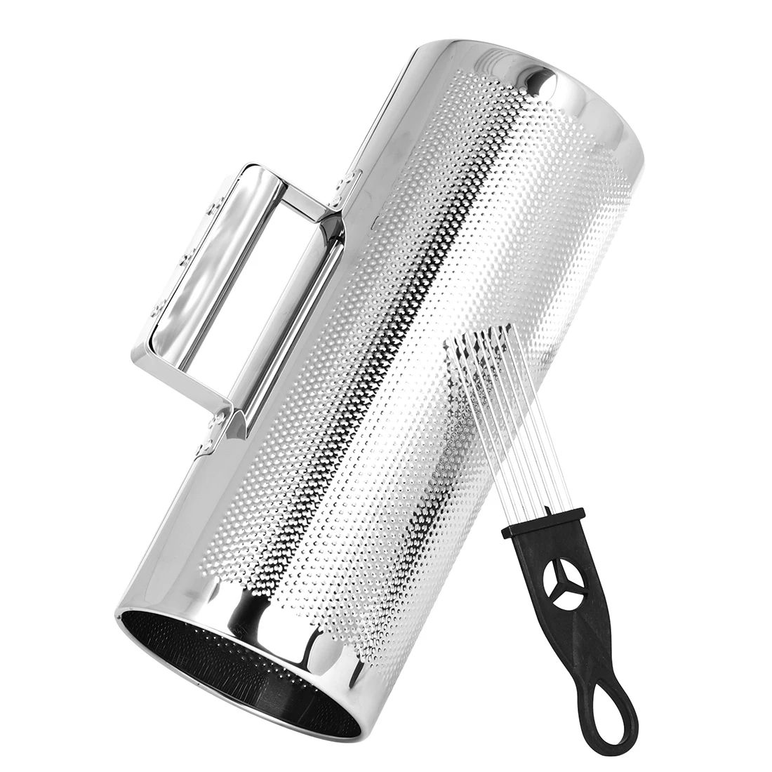 SLADE الفولاذ المقاوم للصدأ جيرو شاكر أدوات قرع مع مكشطة تصميم مريح أداة التدريب الموسيقية لعروض المسرح