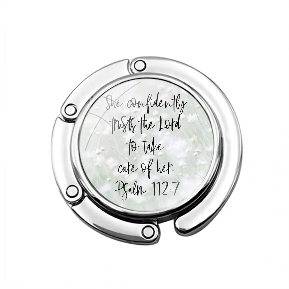 Bible verse Philippians Jesus Christ Foldable Purse Hook for Women's  Table Handbag Storage Folding Decor Table Hook