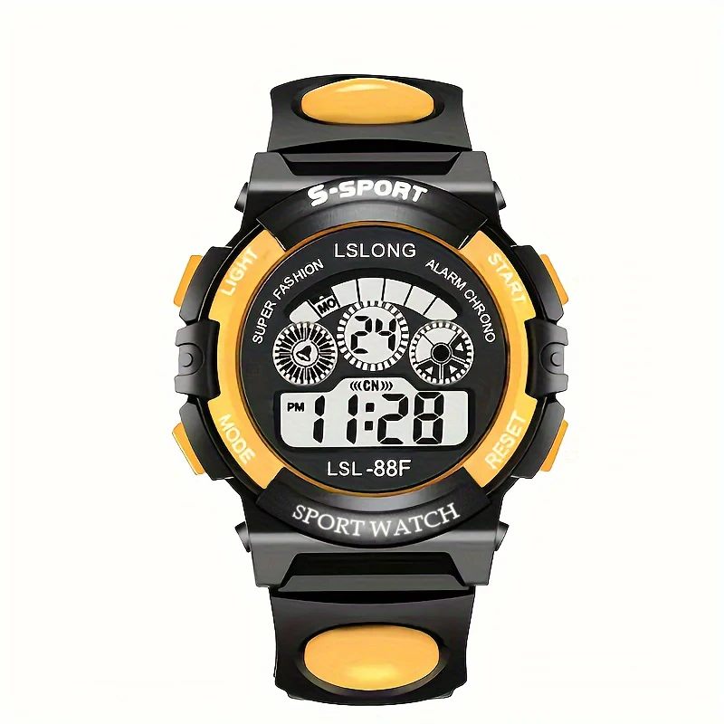 Glow in Dark Kids Watch Multi Colors Electronic Digital Watch with Alarm Clock for Children Non Waterproof