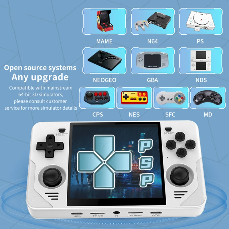 RGB30 handheld game console 720*720 4 inch ips screen open source retro handheld game console classic nostalgic game console