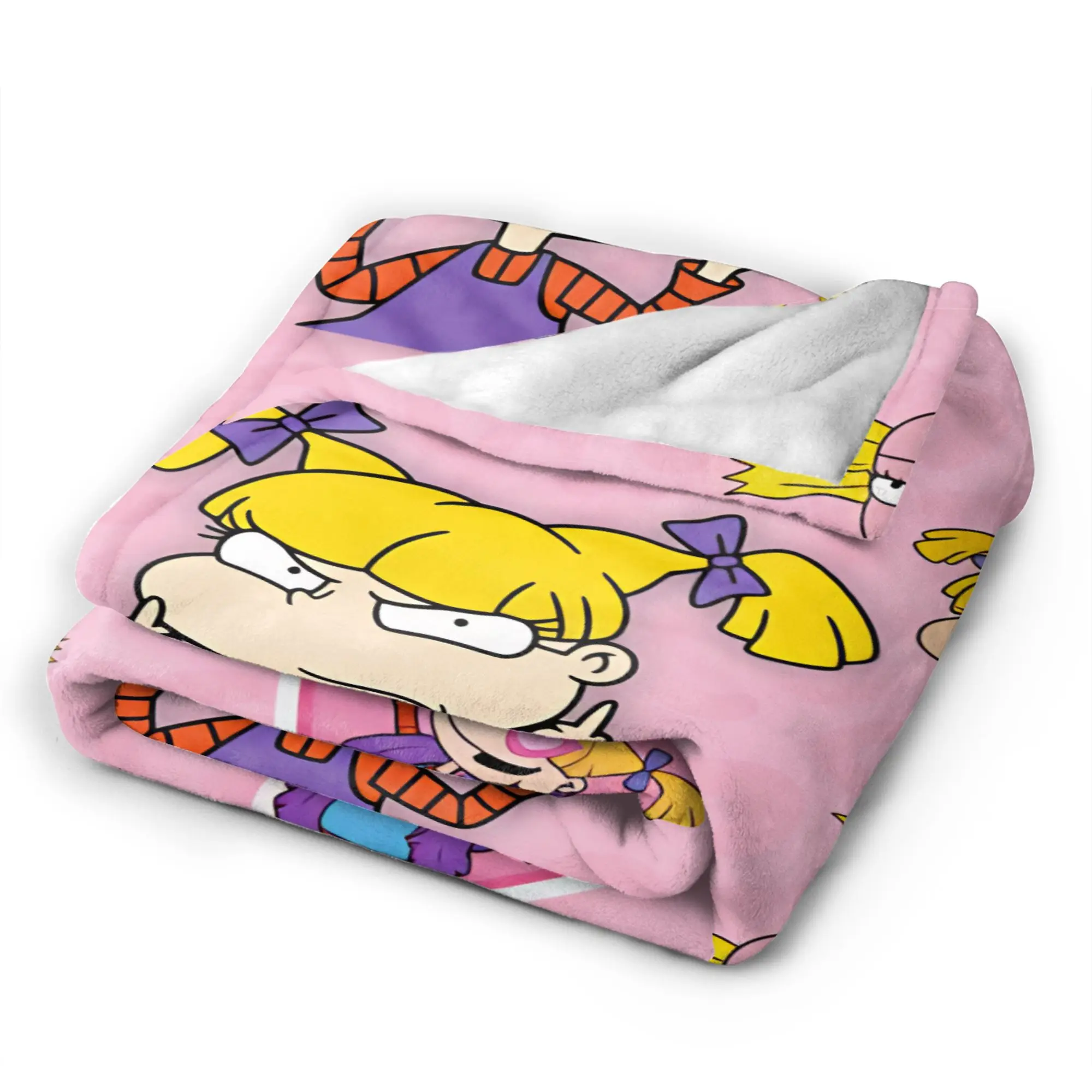 Rugrat Character Blanket Quality Soft Comfy  Throw Blanket Winter Travel Office Outdoor Pattern Bedspread