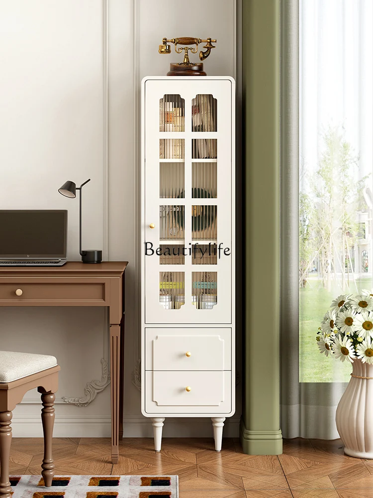 

American retro combination bookcase American retro wind belt glass door multi-functional cabinet