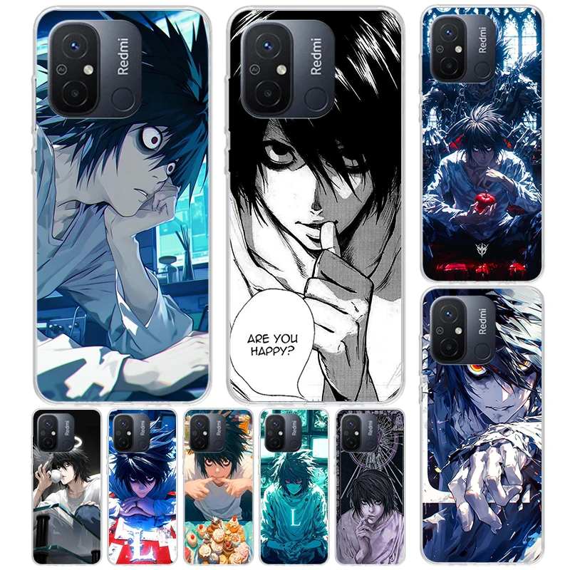 N-Note D-Death L Lawliet Cover For Xiaomi Redmi 12 12C 10 10C 9 9C 9T 9A Phone Case 10A 8A 8 7A 7 6A 6 Pro K70 K60 K20 K40 Print