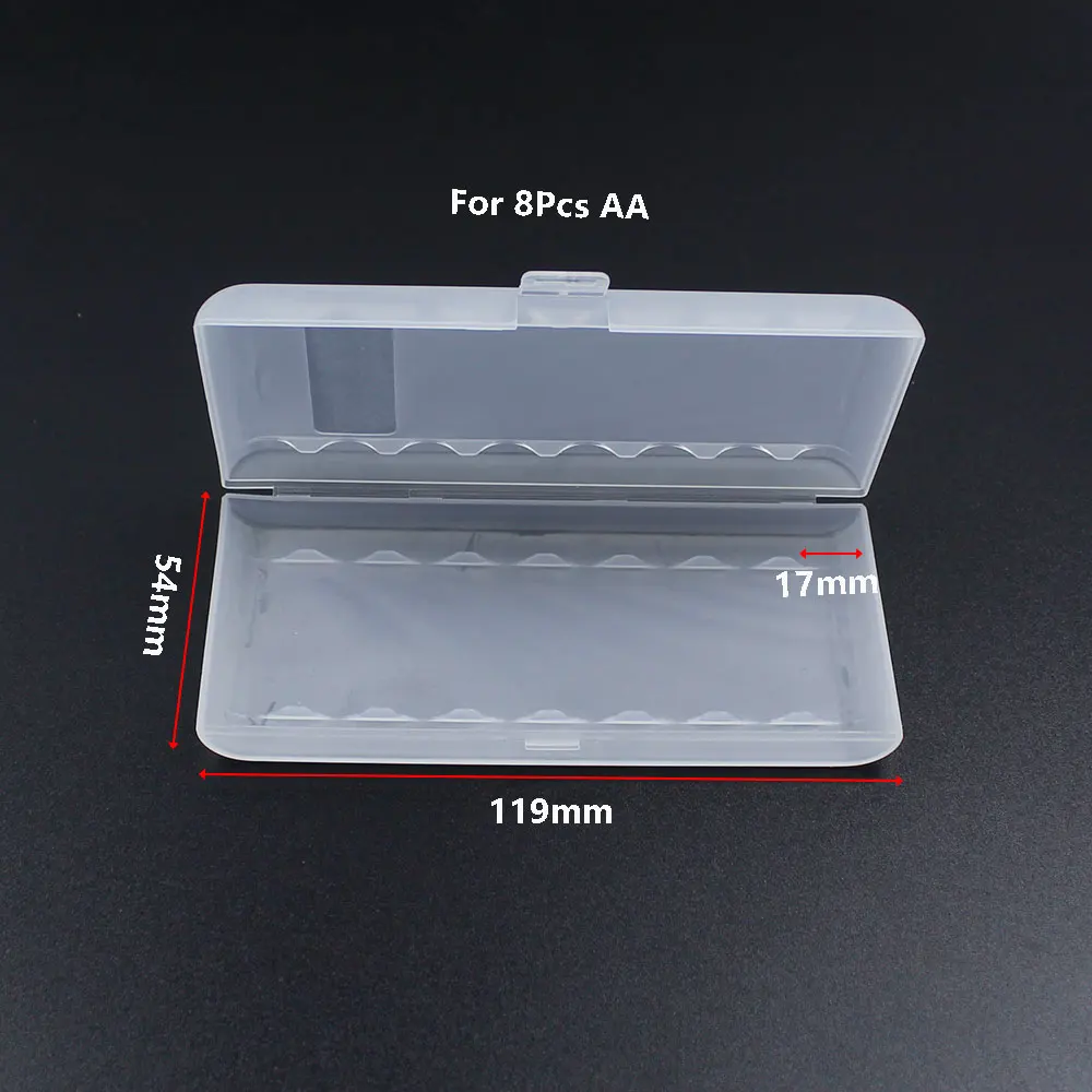 8/10 Slot Transparent Plastic Battery Storage Box for 18650/AAA/AA Hard Battery Container Holder Case Organizer Box Accessories