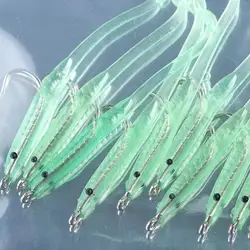 10pcs/lot Portable Artificial Bait Eel Fishing Bright Soft Silicone Lures Head Jig Lead Screw Worm Barbed Fishing Hooks Tackles