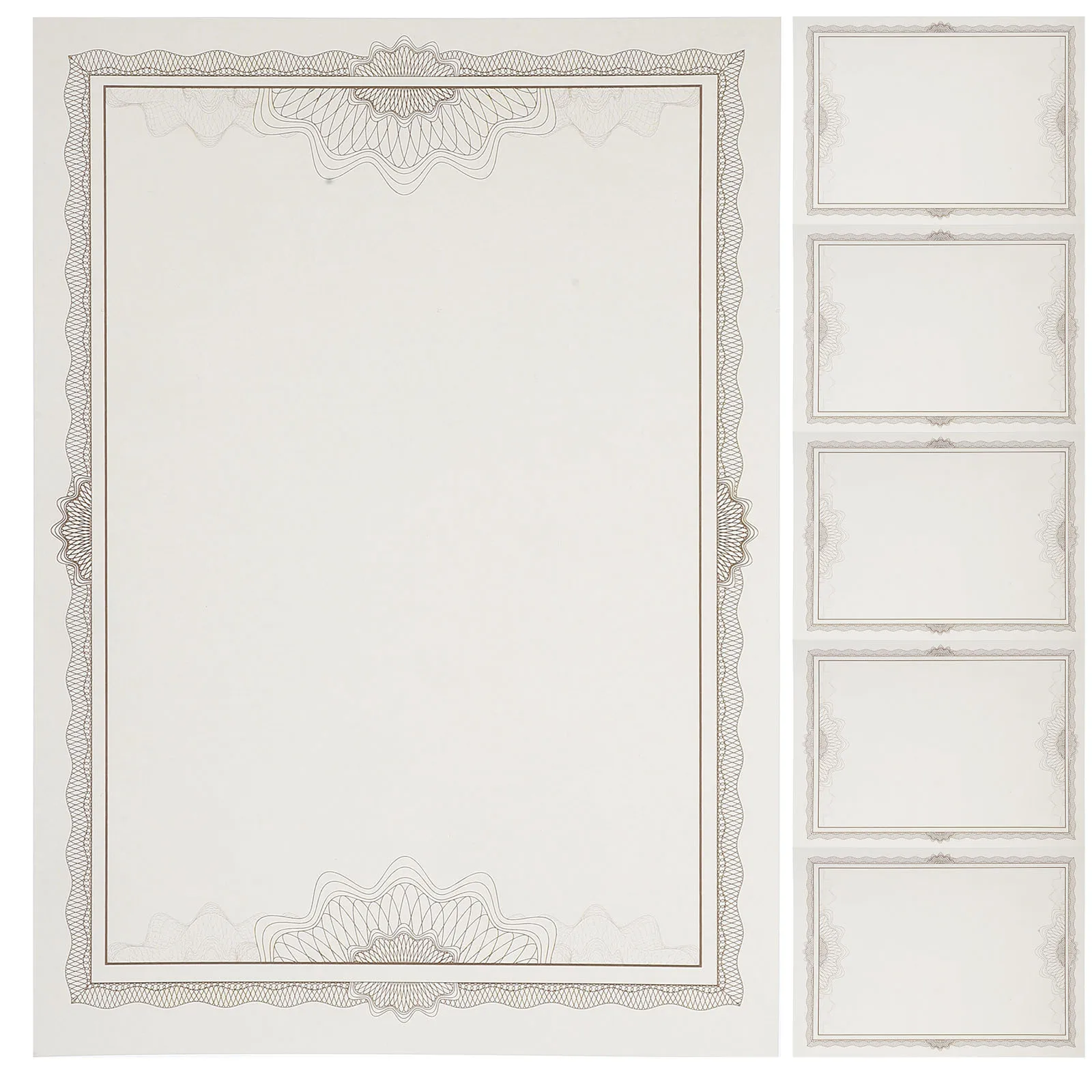 6 hojas de papel para certificado de diploma en blanco imprimible, certificado grabable, papel interior para premios escolares, certificados deportivos