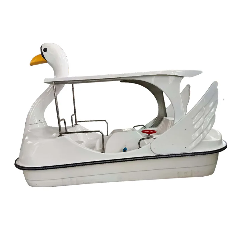 Water park cartoon white swan pedal four pedal lake fiberglass sightseeing pedal leisure