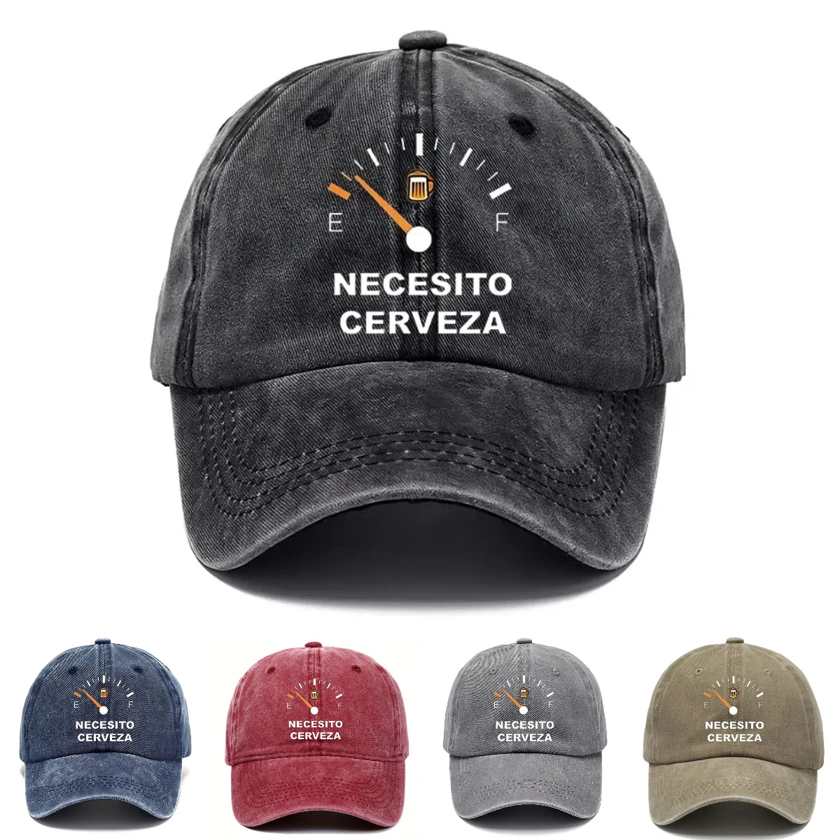Baskılı Bira Tema Sıkıntılı beyzbol şapkası Kadın Erkek Şapka Nem Emme Taşınabilir Para Caballero Para Hombres Yüksek Görünüm