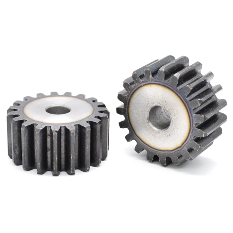 

2M 12T-27T Pinion Spur Gear 2Mod Cylindrical Flat Gear 12 13 14 15 16 17 18 19 20 to 27Teeth 45# Steel Mechanical Drive Gears