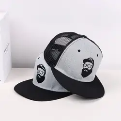 Fashion New Beard Old Man Embroidery Baseball Cap Summer Mesh Caps Casual Snapback Hat Adjustable Hip Hop Hats