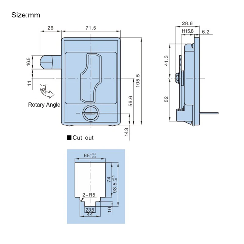 Brand New 5PCS Zinc Alloy Industrial Equipment Lock Distribution Box Cabinet Lock Switch Electrical Cabinet Door Lock+Keys