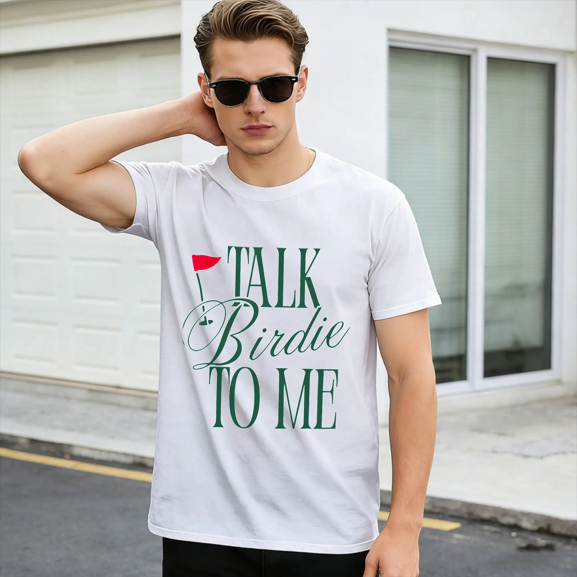 Talk Birdie to Me Funny Golf Master Golf Lover T-Shirt Men  Aesthetic T-Shirts Summer Breathable Popular Tees Oversized Clothes